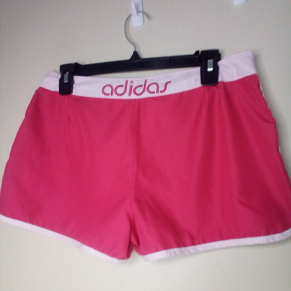 Adidas Shorts Women M ? Running Active Athletic Snap Hook Loop Pink - Picture 11 of 14